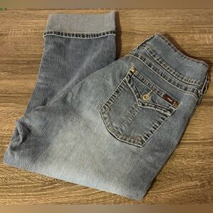 Vintage Y2K Angels Denim Capri Jeans Size 14 Inseam 21”
